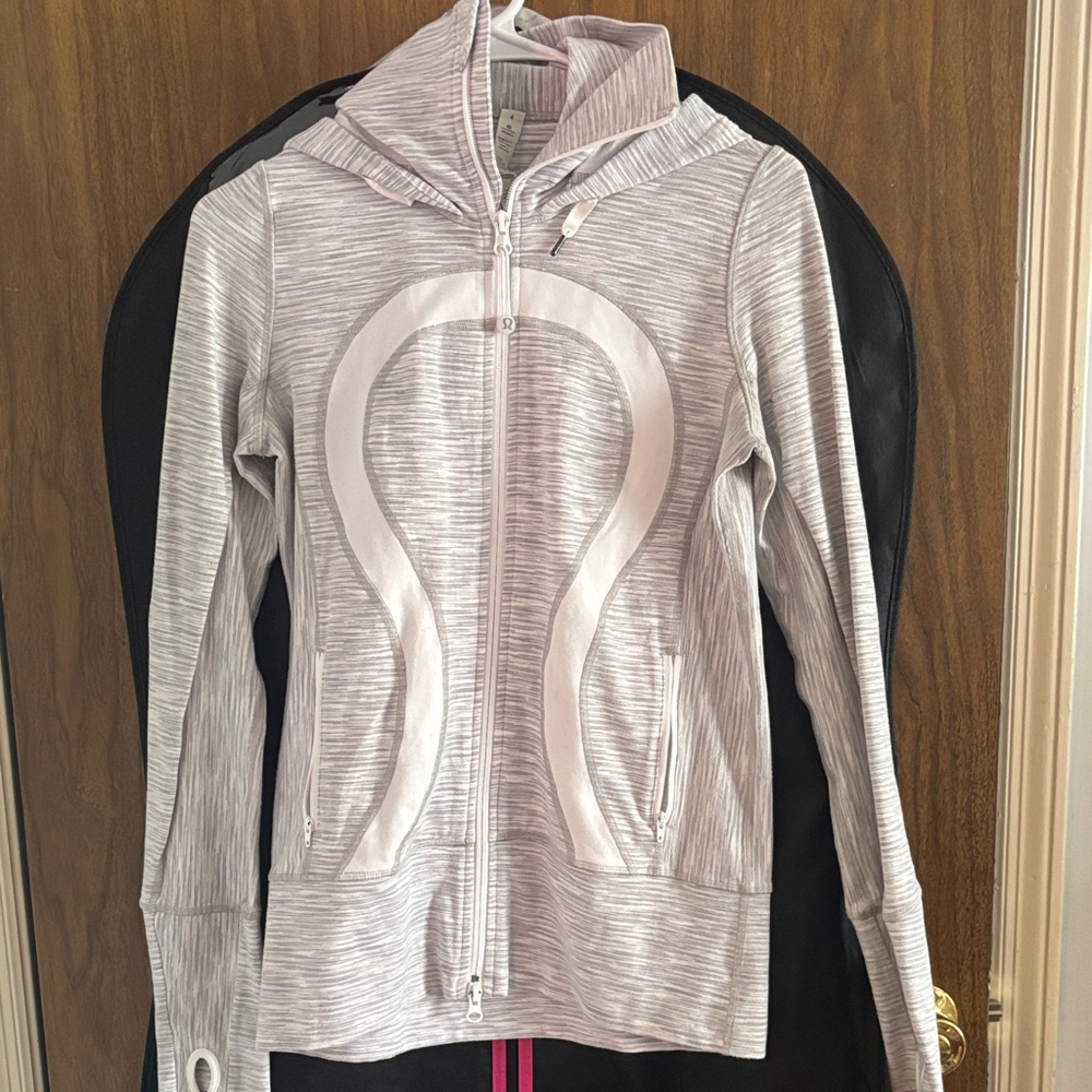 Lululemon Light Gray Striped Jacket